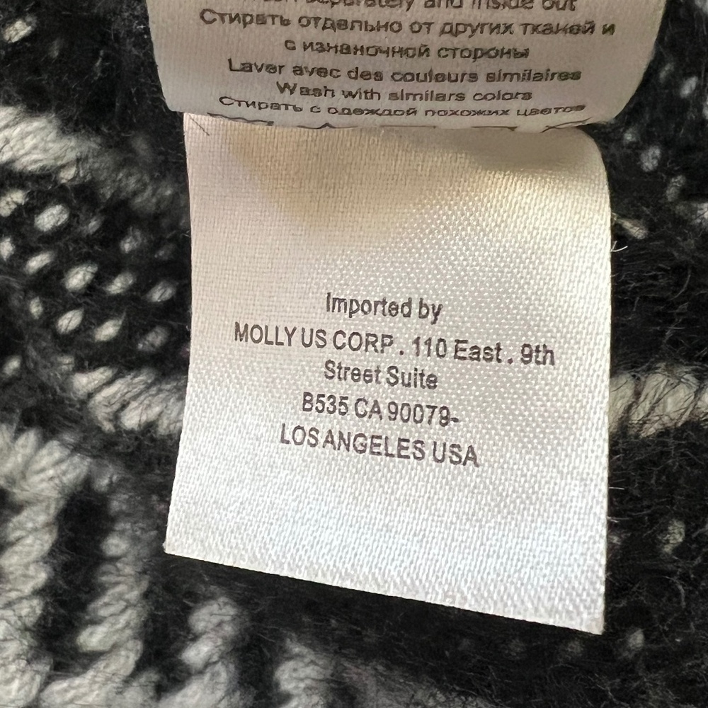 Anthropologie Molly Bracken Sally Geo Open Front Metallic Cardigan Size XS/S - Picture 8 of 8